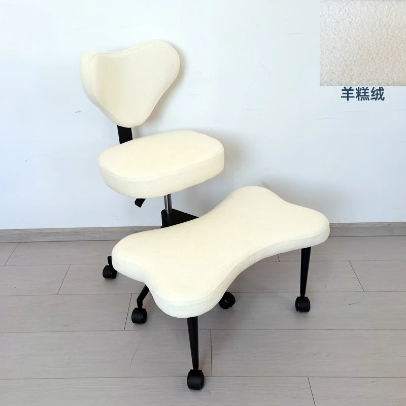 Cross Leg Chair - Meditation Chair with Wheels, ADHD Chair, Height Adjustable Seat, Adjustable Footstool