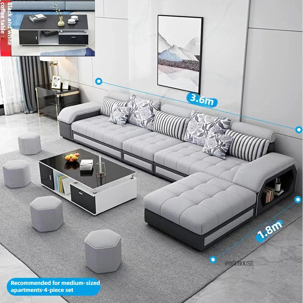 Nordic Fabric Living Room Sofas Combination Modern Apartment Single Sofas for Living Room Furniture Creative Corner Sofa v