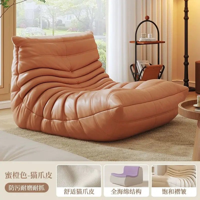 High quality oil wax leather lazy sofa, living room, hotel bedroom are all placed, fashionable, high-end and atmospheric.