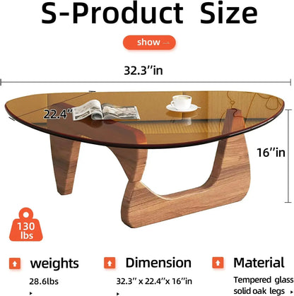 Modern Glass Coffee Table for Living Room mid Century Small Coffee Table Stylish Coffee Tables, Suitable for Bedroom Living Room