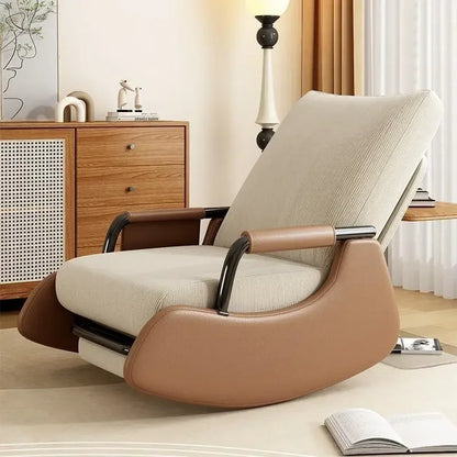 Reclining Lunch Break Folding Lazy Sofa Chair Adults Can Sit Reclining Office Nap Chair Balcony Household Rocking Chair