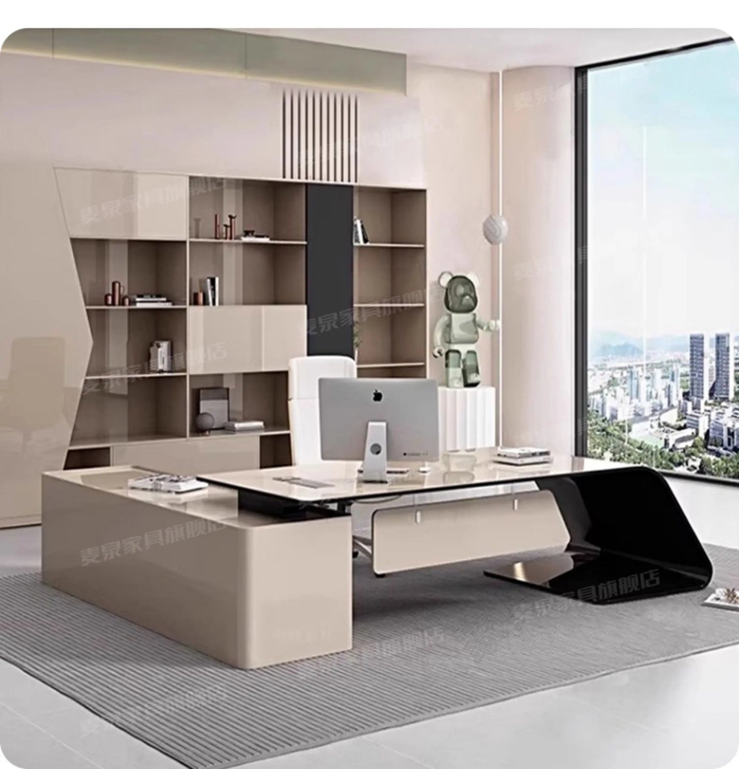 Luxury Home Office Desk Computer Gaming Shelves Folding Large Office Desk Executive Reception Mesas Escritorio Trendy Furniture