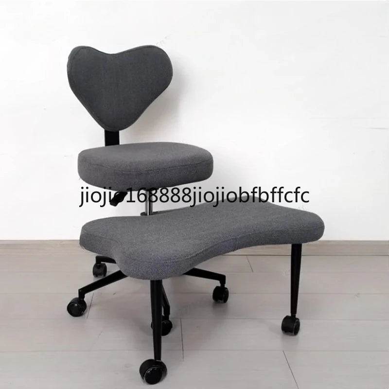 Cross Leg Chair - Meditation Chair with Wheels, ADHD Chair, Height Adjustable Seat, Adjustable Footstool