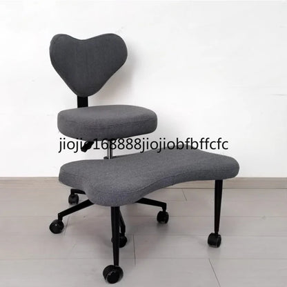 Cross Leg Chair - Meditation Chair with Wheels, ADHD Chair, Height Adjustable Seat, Adjustable Footstool
