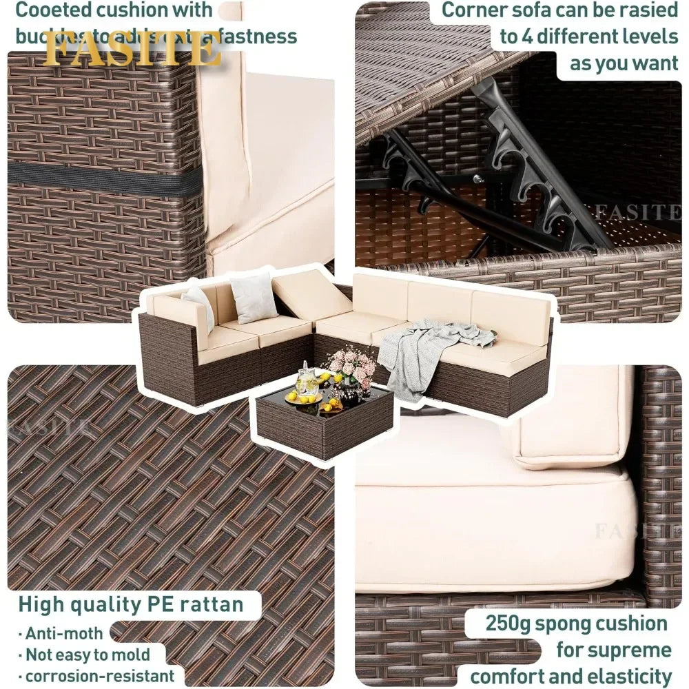 Patio Furniture Set Outdoor Conversation Set Sofa Garden