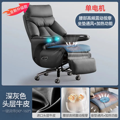 Smart Electric Executive Office Chair with Ventilation - Reclining Massage CEO Chair for Home Professional Use Furniture JT40