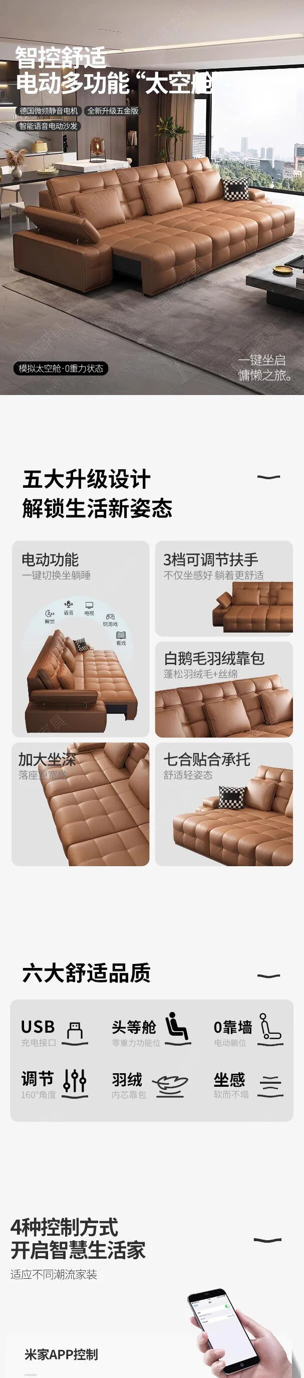 Extendable Modern Electric Recliner Sofa Nordic Designer Electric Recliner Sofa Oversized Lazy Bankstel Woonkamer Furniture