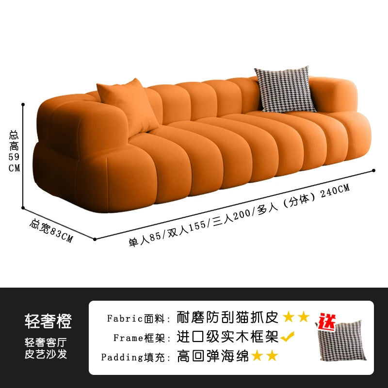 Soft Pillows Stylish European Modern Plush Reclining Sectional Sofa Comfortable Living Room Furniture Trendy Mueble Home Decor
