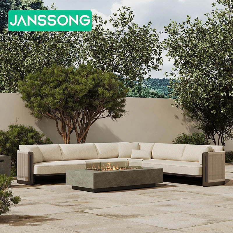 Hotel Garden Sofa Resort Rope Outdoor Sofa Villa Courtyard Garden Set Modern Outdoor Furniture Set Patio Furniture Set