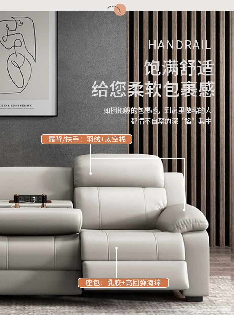Italian Genuine Leather Sofas Luxury Recliner Designer Floor Lounge Sofa Sectionals Modern Woonkamerbanken Home Furniture