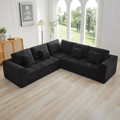 110''Modular Sectional Couches for Living Room, Compressed Sectional Sofa, Oversized L Shaped 5 Seater Upholstere