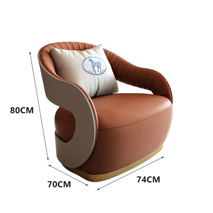 Office VIP Room Meeting Sofa Club Hotel Light Luxury Business Single Sofa Resting Area Negotiation Sofa Chair