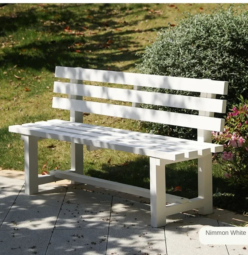 Chaises de jardin d'extérieur en bois antiseptique, banc de cour, villa, chaises de loisirs avec dossier, mobilier d'extérieur, balcon de maison, chaises longues Y