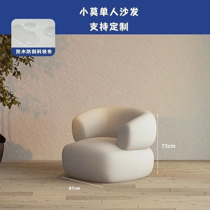 Accent Canape Curved Living Room Sofasv Japandi Postmodern Elegantes Design Cloud Backrest Bedroom Lazy Divano Trendy Furniture