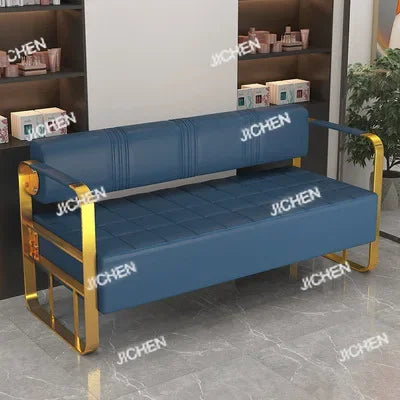 Barber Shop Waiting Chair Internet Celebrity Small Sofa Beauty Salon Simple Light Luxury Sofa Clothing Store Reception
