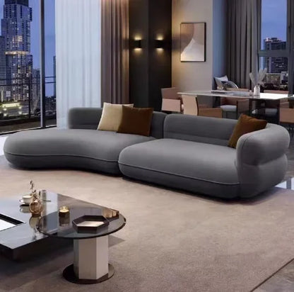 Italian Light Luxury Curved Sofa Special-Shaped Simple Corner Living Room Leisure Sofa