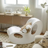 Modern Voido Design Rocking PE Plastic Lounge  Chair Rotational-molded Polyethylene  Lazy Sofa Chair Ins Post-modern Homestay