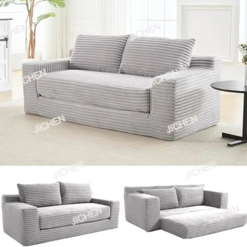 JC Modular Fabric Folding Vacuum Compression Sofa Bed Living Room Sofa Sponge Lazy Frameless Boneless Sofa Chair