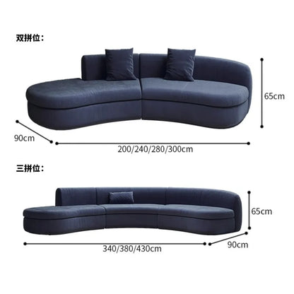 Curved sofa living room, light luxury, modern Internet celebrity hotel, beauty salon, lobby lounge area, reception of guests