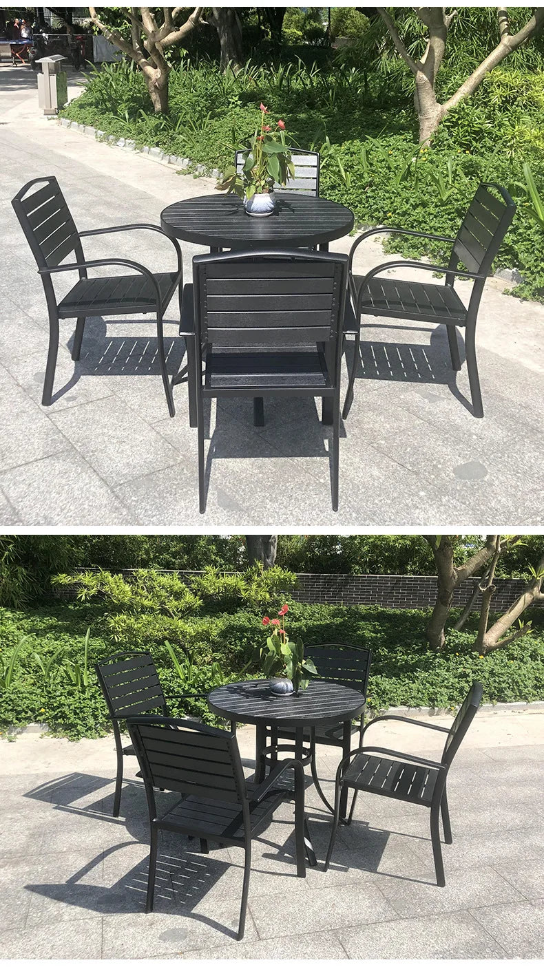Garden balcony garden leisure aluminum alloy table and chair combination