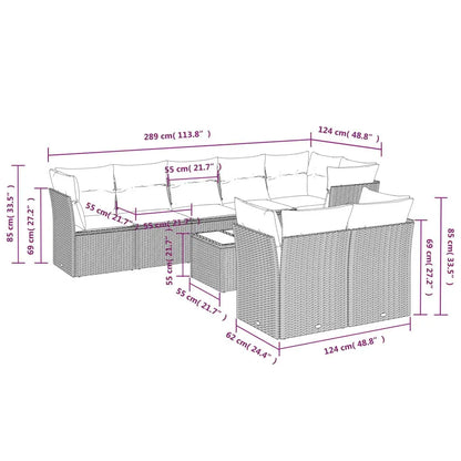 Dark Grey Garden Sofa Set