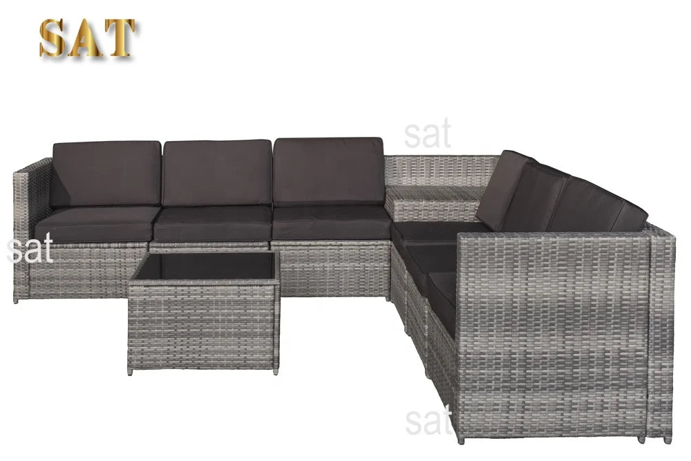 Hot SalesFactory Price Wicker Rattan Indoor/Outdoor Furniture Garden Sofa Set 8 PCS Wholesale Suppliers