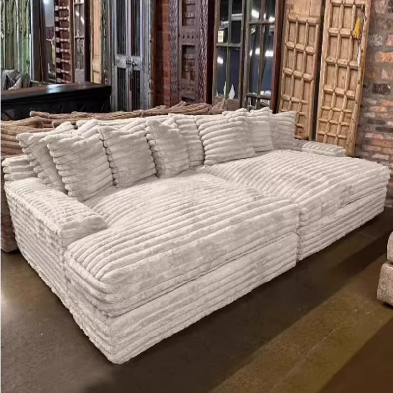 Corduroy Customizable Compression Sofa Cushion Bed Modern Relaxing Compression Sofa Design Arm Sedie Da Soggiorno Furnitures