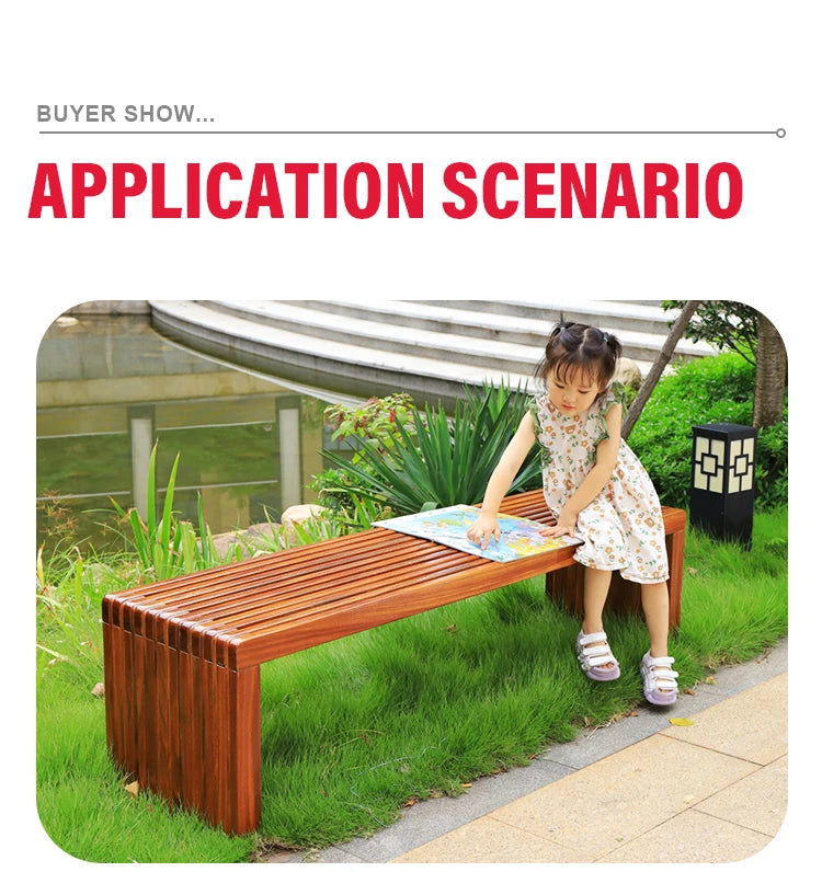 Banc en bois personnalisé, utilisation extérieure et intérieure, chaise écologique entièrement en bois, bonne banc d'attente de jardin porteur