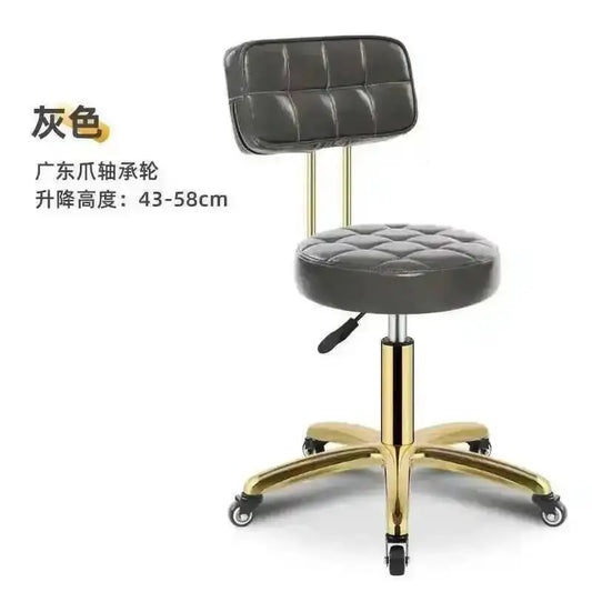 Big work stool hair cutting chair rotating lifting round stool pulley hair salon special beauty stool