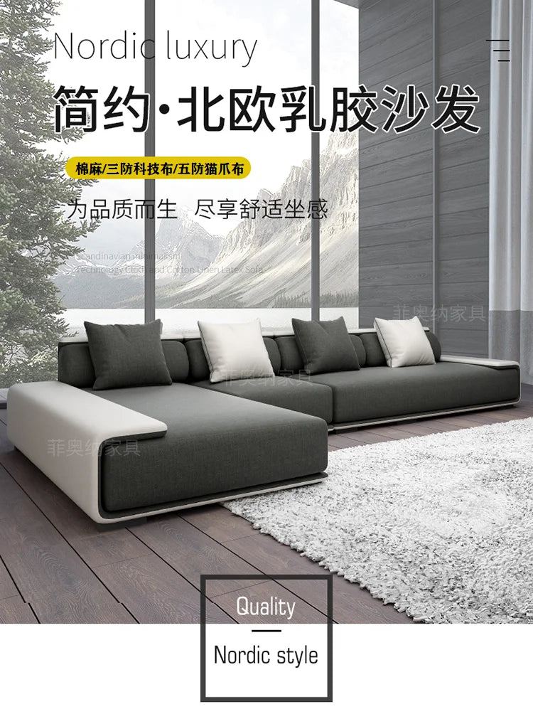 Nordic Living Room Sofas Recliner Minimalist Apartment Straight Sofas Fabric Comfortable Divani Da Soggiorno Home Furniture