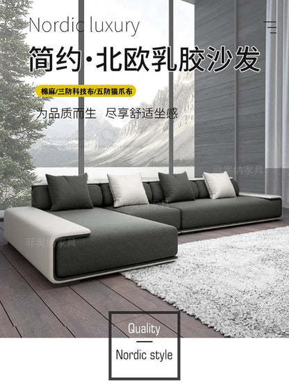 Nordic Living Room Sofas Recliner Minimalist Apartment Straight Sofas Fabric Comfortable Divani Da Soggiorno Home Furniture