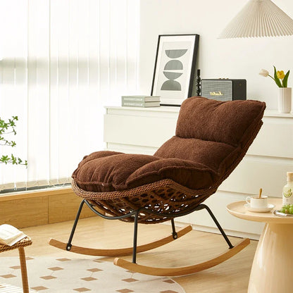 AA  Rocking Chair Adult Recliner Home Lazy Leisure Chair Single-Seat Sofa Chair