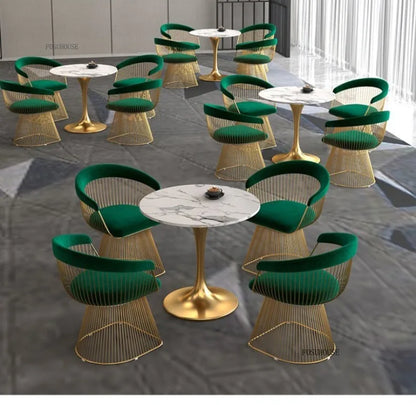 Nordic Designer Living Room Chair for Hotel Lobby Small Apartment Hollow Back Chairs Senior Leisure Creative Armchair for Cafe T