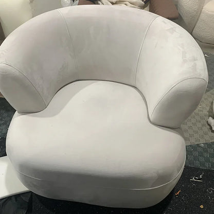 Nordic Designer Fabric Living Room Chairs Leisure Backrest Armchairs Bedroom Lambswool Luxury Single Sofa for Home Furniture