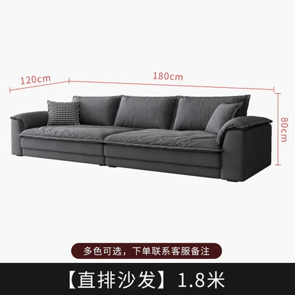 A Minimalist petal retro sofa home living room simple matte fabric corner sofa