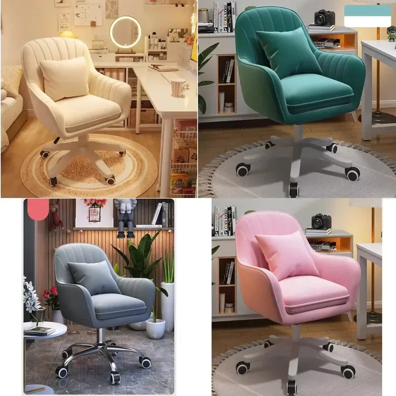 for modern velvet swivel office chair adjustable height ergonomic design elegant desk chair for home office work chair