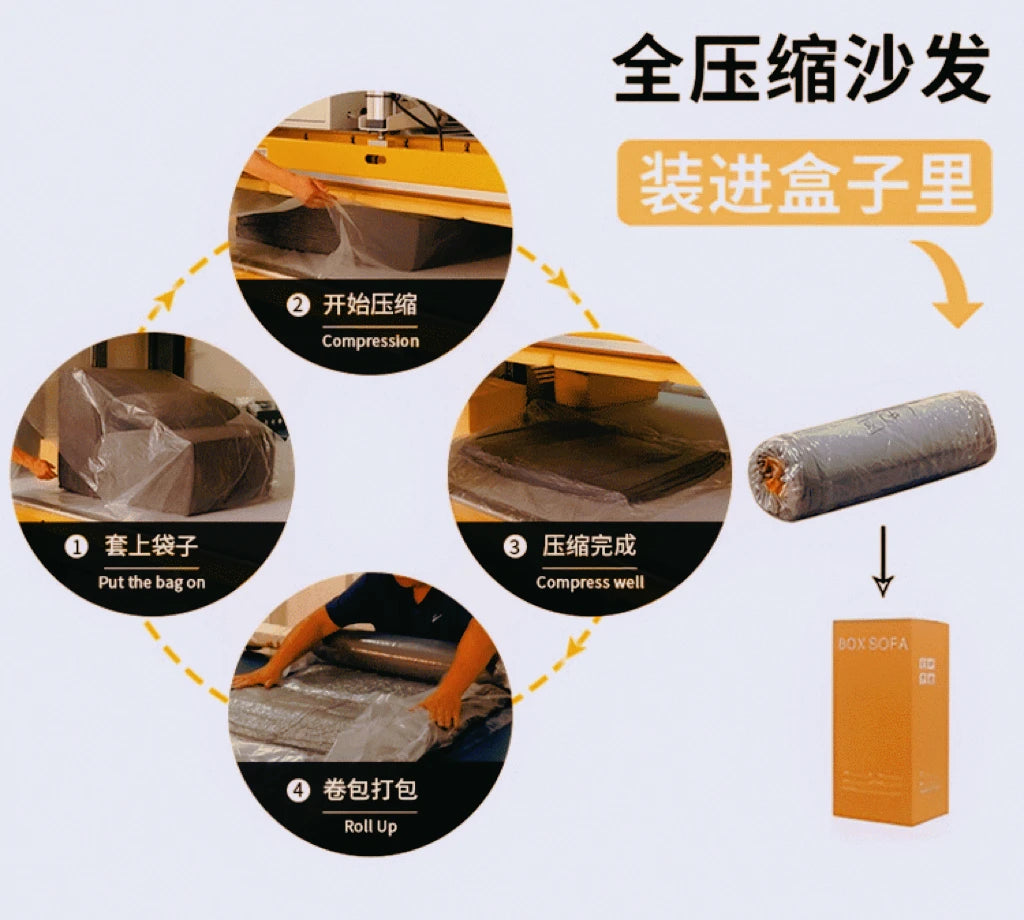 Vacuum compression cloud sofa lazy chenille fabric small apartment living room free combination module sofa furniture