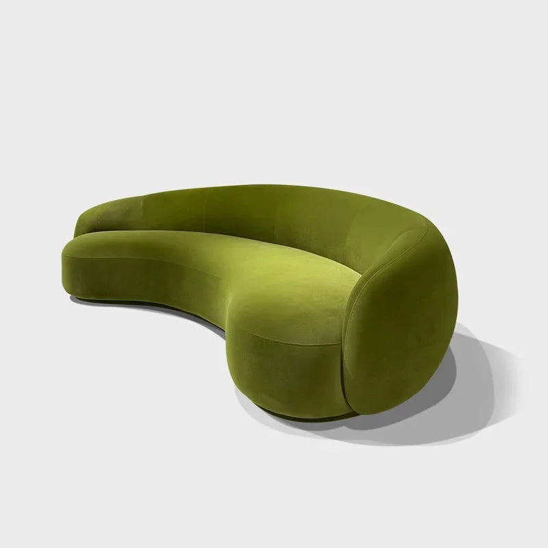 mHot Sales Modern Couch Simple Sofa Minimalist Special Shaped White Velvet Light Luxury Living Room Sofa Furniture l