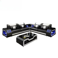 Internet celebrity modern multi-functional led living room comfortable living room reclining sofa