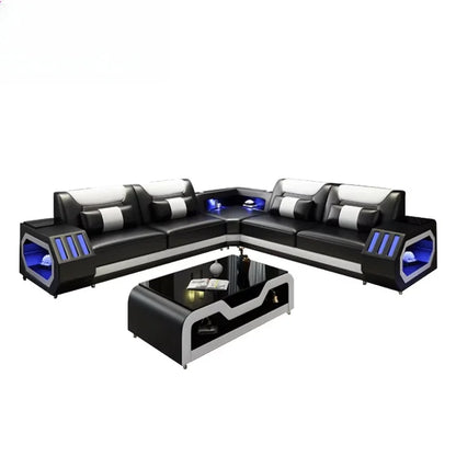 Internet celebrity modern multi-functional led living room comfortable living room reclining sofa