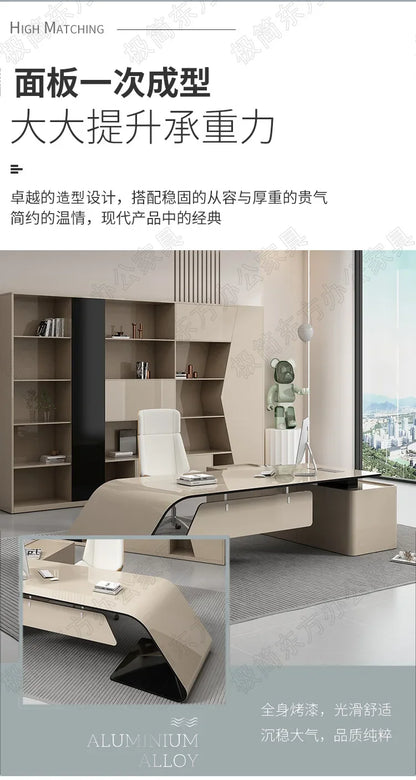 Luxury European Office Desk Wooden Study Computer Gaming Standing Office Desk Bedroom Conference Design Ufficio Home Furniture