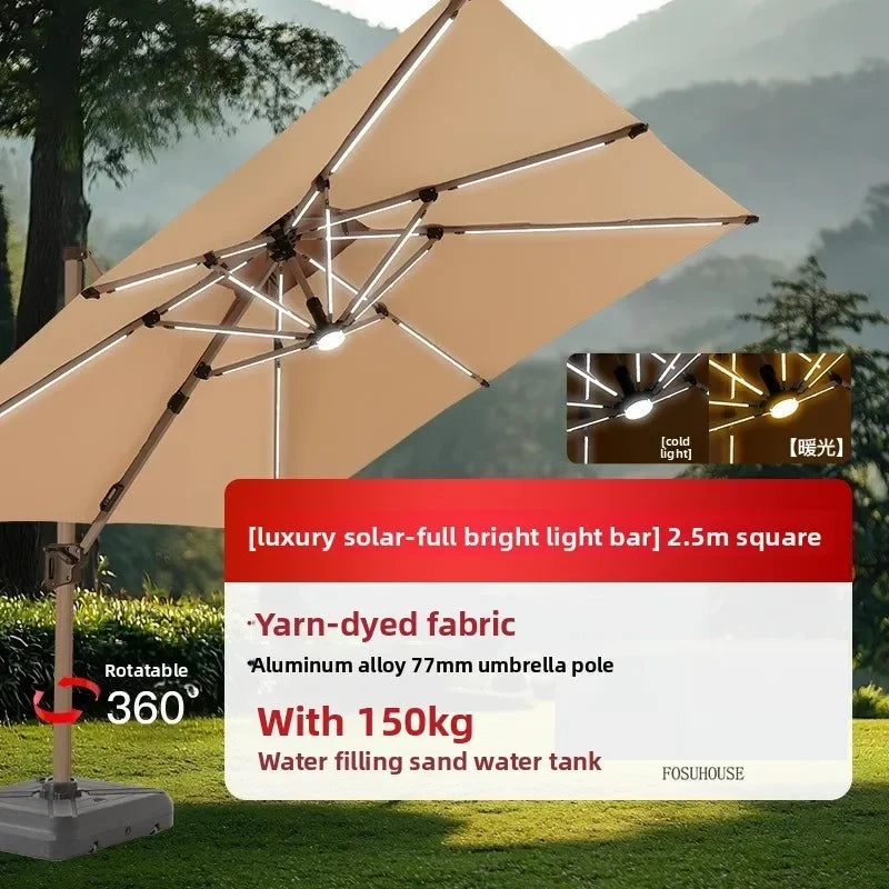 Outdoor Patio Umbrellas Roman Open-air Balcony Villa Garden Large Parasol Commercial Outdoor Stall Sunshade Umbrella with Base A