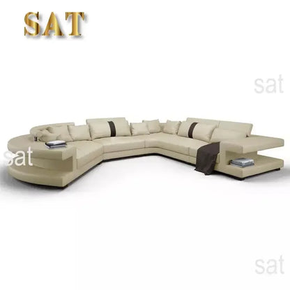 New Arrival Modern Living Room Leather Sofa, Lounge Chair, Living Room Designer Combination Sofa, U-shaped Sofa, Luxury Leather