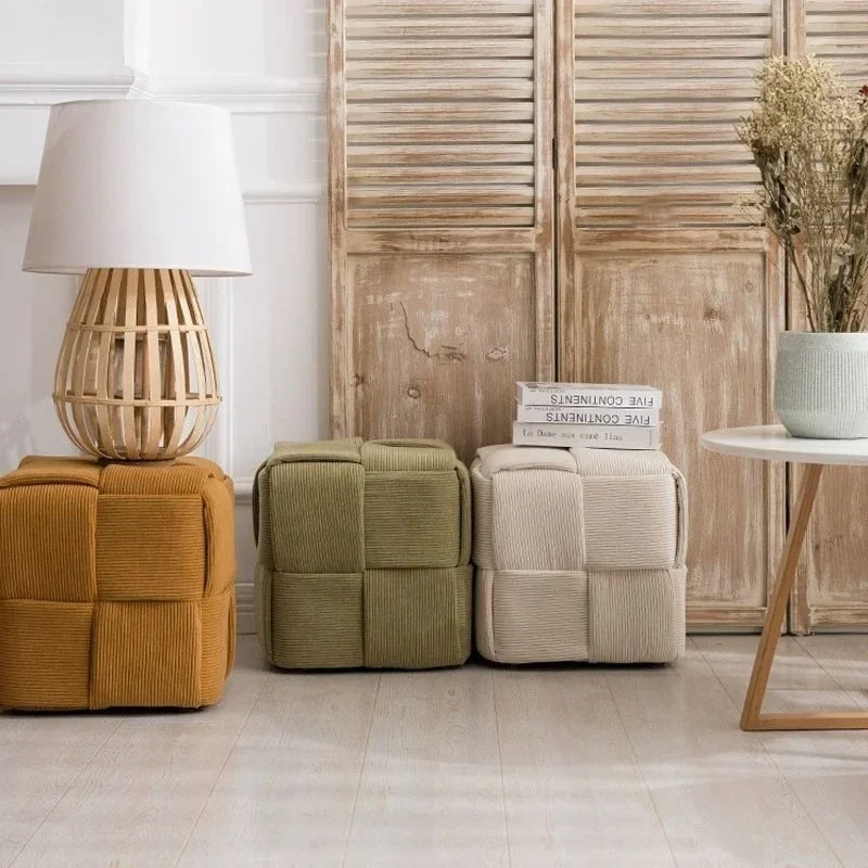 Household door shoes stool fashion small stool simple creative dice stool living room sofa stool pedal stool.