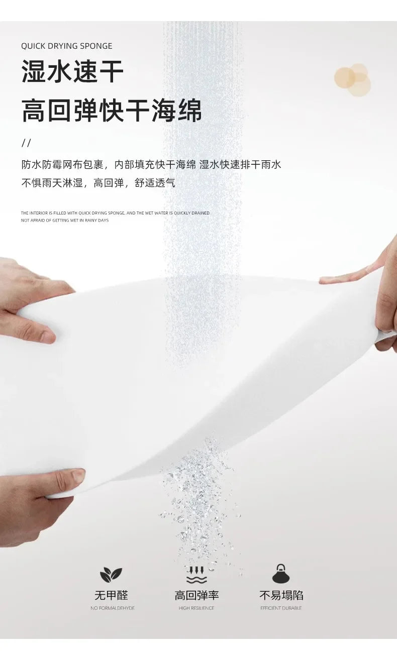 Teak outdoor sofa patio balcony garden villa hotel preservative wood rattan chair sofa furniture