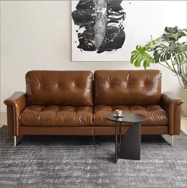 Modern Retro Luxury Living Room Furniture Factory-Price Sectional Sofa Set Single Faux Leather Lounge Chair Corner Sofa Hotels
