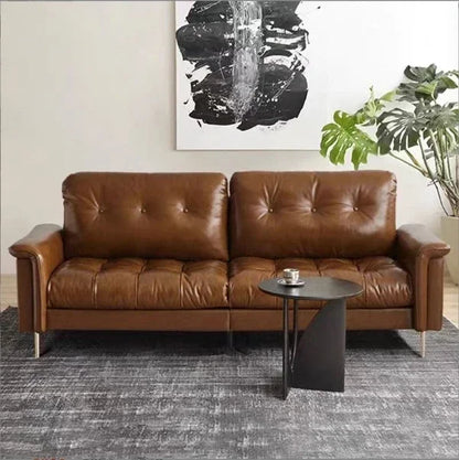 Modern Retro Luxury Living Room Furniture Factory-Price Sectional Sofa Set Single Faux Leather Lounge Chair Corner Sofa Hotels
