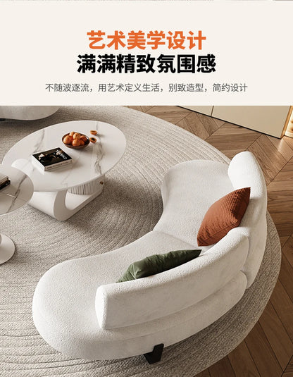 Nordic Light Luxury Curved Sofa Living Room Modern Simple Creative Comfortable Aesthetics Sofa Unusual Leisure Muebles Furniture