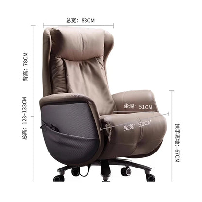Computer Armchair Solid Wood Frame Furniture 7-Point Vibrating Ergonomic Chair With Wheels Electric Footrest Office Gamer