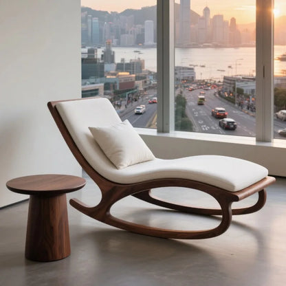Designer Rocking Living Room Chairs Recliner Wooden Living Room Chairs Vintage Ergonomic Fauteuil Salon Lounge Suite Furniture